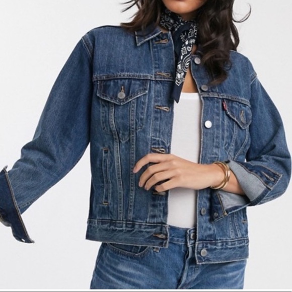 Levi's Jackets & Blazers - LEVI’S Ex Boyfriend Trucker Jacket Groovemarks Size Large